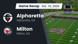 Recap: Alpharetta  vs. Milton  2020