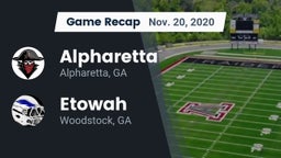 Recap: Alpharetta  vs. Etowah  2020