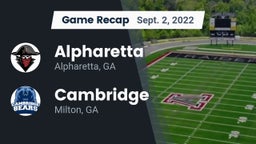 Recap: Alpharetta  vs. Cambridge  2022
