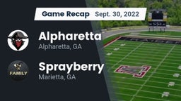 Recap: Alpharetta  vs. Sprayberry  2022