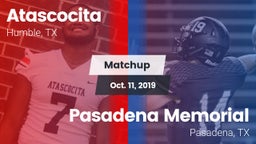 Matchup: Atascocita High vs. Pasadena Memorial  2019