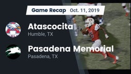 Recap: Atascocita  vs. Pasadena Memorial  2019