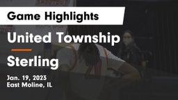 United Township vs Sterling  Game Highlights - Jan. 19, 2023