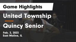 United Township vs Quincy Senior  Game Highlights - Feb. 2, 2023