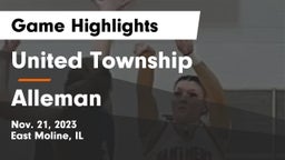 United Township vs Alleman  Game Highlights - Nov. 21, 2023