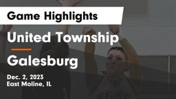 United Township vs Galesburg  Game Highlights - Dec. 2, 2023