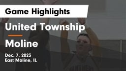 United Township vs Moline  Game Highlights - Dec. 7, 2023