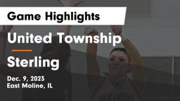 United Township vs Sterling  Game Highlights - Dec. 9, 2023