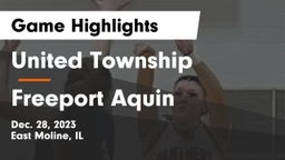 United Township vs Freeport Aquin Game Highlights - Dec. 28, 2023