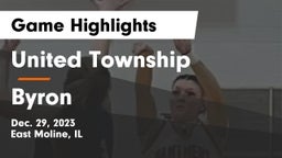 United Township vs Byron  Game Highlights - Dec. 29, 2023
