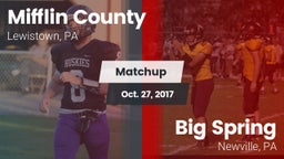 Matchup: Mifflin County HS vs. Big Spring  2017