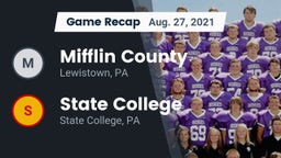 Recap: Mifflin County  vs. State College  2021