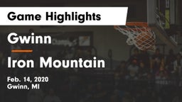 Gwinn  vs Iron Mountain  Game Highlights - Feb. 14, 2020