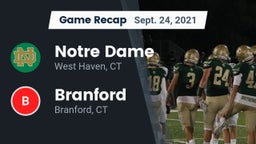 Recap: Notre Dame  vs. Branford  2021