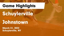 Schuylerville  vs Johnstown  Game Highlights - March 31, 2022