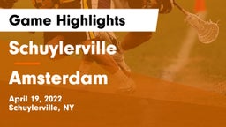 Schuylerville  vs Amsterdam  Game Highlights - April 19, 2022