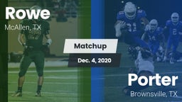 Matchup: Rowe  vs. Porter  2020