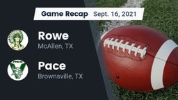 Recap: Rowe  vs. Pace  2021