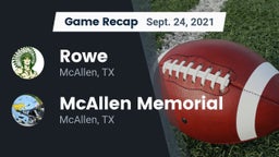 Recap: Rowe  vs. McAllen Memorial  2021