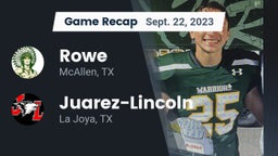 Recap: Rowe  vs. Juarez-Lincoln  2023