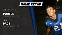 Recap: Porter  vs. Pace  2016