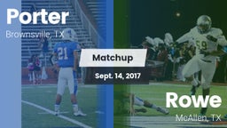 Matchup: Porter  vs. Rowe  2017