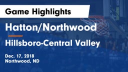 Hatton/Northwood  vs Hillsboro-Central Valley Game Highlights - Dec. 17, 2018