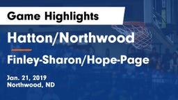 Hatton/Northwood  vs Finley-Sharon/Hope-Page  Game Highlights - Jan. 21, 2019