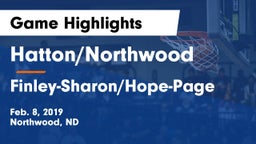 Hatton/Northwood  vs Finley-Sharon/Hope-Page  Game Highlights - Feb. 8, 2019