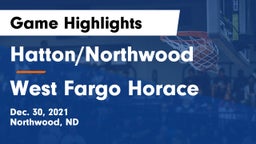Hatton/Northwood  vs West Fargo Horace  Game Highlights - Dec. 30, 2021