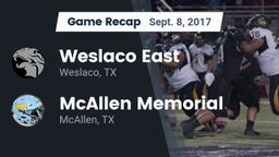 Recap: Weslaco East  vs. McAllen Memorial  2017