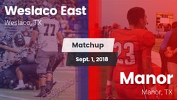Matchup: Weslaco East vs. Manor  2018