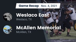 Recap: Weslaco East  vs. McAllen Memorial  2021
