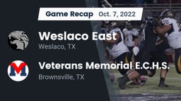 Recap: Weslaco East  vs. Veterans Memorial E.C.H.S. 2022
