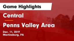 Central  vs Penns Valley Area  Game Highlights - Dec. 11, 2019