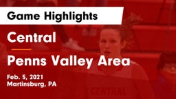 Central  vs Penns Valley Area  Game Highlights - Feb. 5, 2021