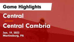 Central  vs Central Cambria  Game Highlights - Jan. 19, 2022