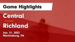 Central  vs Richland  Game Highlights - Jan. 21, 2022