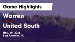 Warren  vs United South  Game Highlights - Nov. 18, 2023