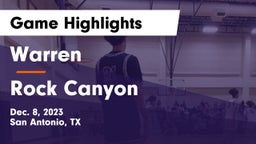 Warren  vs Rock Canyon  Game Highlights - Dec. 8, 2023