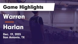 Warren  vs Harlan  Game Highlights - Dec. 19, 2023