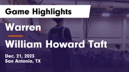 Warren  vs William Howard Taft  Game Highlights - Dec. 21, 2023