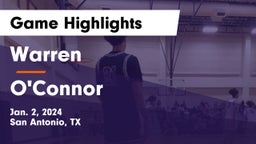 Warren  vs O'Connor  Game Highlights - Jan. 2, 2024