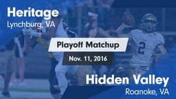 Matchup: Heritage vs. Hidden Valley  2016