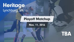 Matchup: Heritage vs. TBA 2016