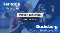 Matchup: Heritage vs. Blacksburg  2016