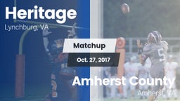 Matchup: Heritage vs. Amherst County  2017