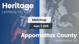 Matchup: Heritage vs. Appomattox County  2018