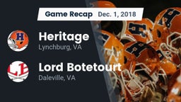 Recap: Heritage  vs. Lord Botetourt  2018