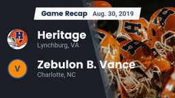 Recap: Heritage  vs. Zebulon B. Vance  2019